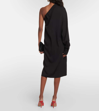Shop Sportmax Zurca Silk Georgette Midi Dress In Black