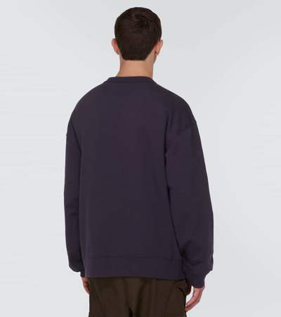 Dries Van Noten Cotton Sweatshirt In Blue