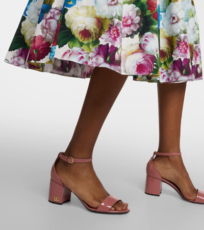 Dolce & Gabbana Keira 60 Patent Leather Sandals In Pink