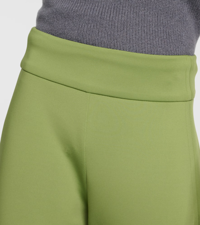 Shop Max Mara Leisure Levante Wide-leg Pants In Green