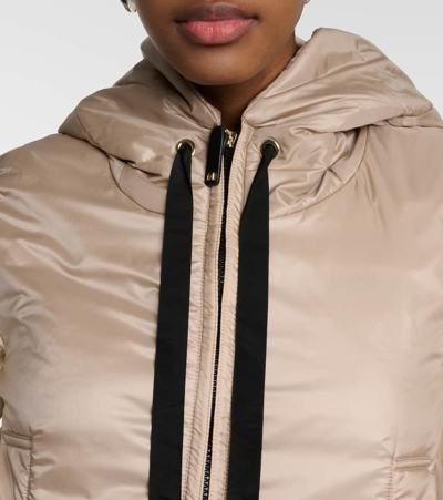 Shop Max Mara The Cube Greengo Hooded Vest In Beige