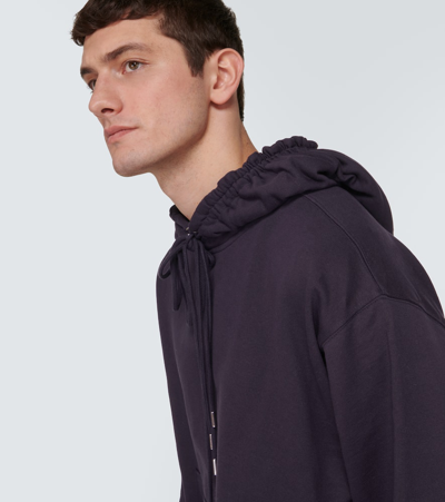 Shop Dries Van Noten Cotton Jersey Hoodie In Blue