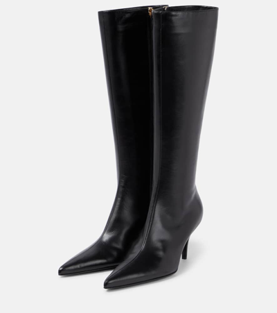 Shop The Row Sling Leather Knee-high Boots In Black