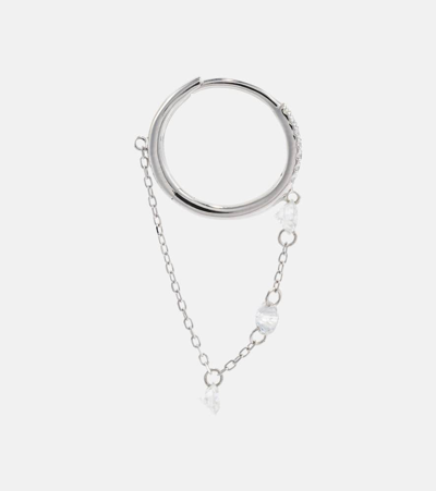 Persée 18kt Gold Single Earring With Diamonds In White