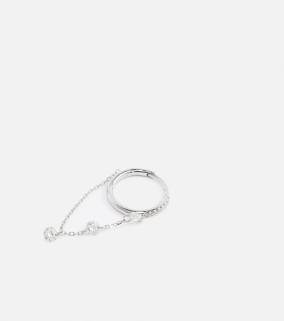 Persée 18kt Gold Single Earring With Diamonds In White