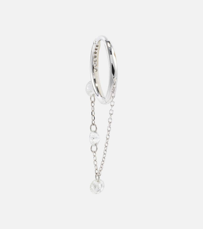 Persée 18kt Gold Single Earring With Diamonds In White