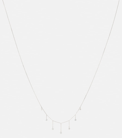 Shop Persée La Foule 18kt White Gold Necklace With Diamonds In Silver