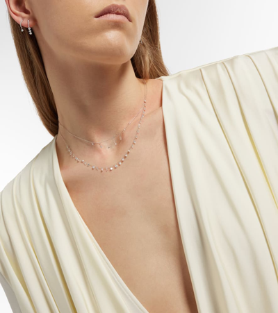 Persée La Foule 18kt White Gold Necklace With Diamonds In Silver
