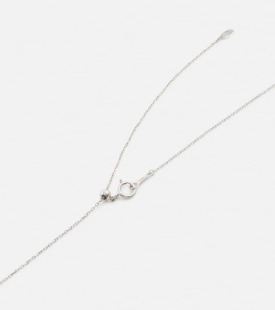 Shop Persée La Foule 18kt White Gold Necklace With Diamonds In Silver