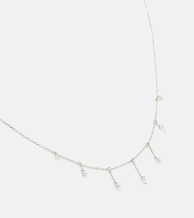 Shop Persée La Foule 18kt White Gold Necklace With Diamonds In Silver