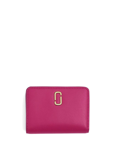 Shop Marc Jacobs Wallet The J Marc Mini Accessories In Pink & Purple