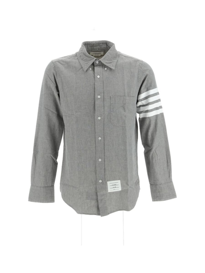 Shop Thom Browne Shirts In Med Grey