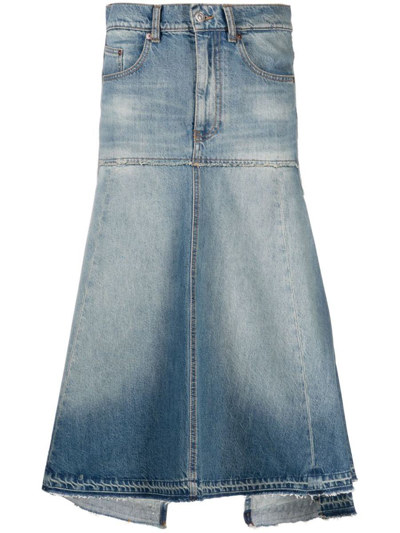 Shop Victoria Beckham Denim Skirt Clothing In Blue