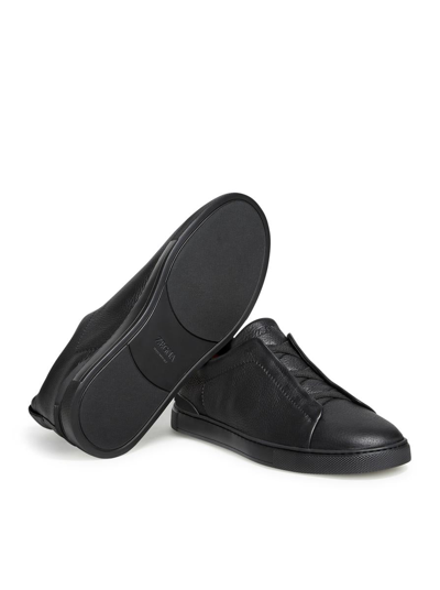 Shop Zegna Sneakers Shoes In Black