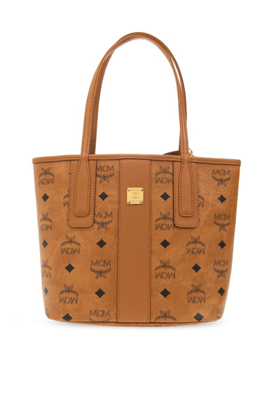 Shop Mcm Liz Reversible Mini Top Handle Bag In Multi