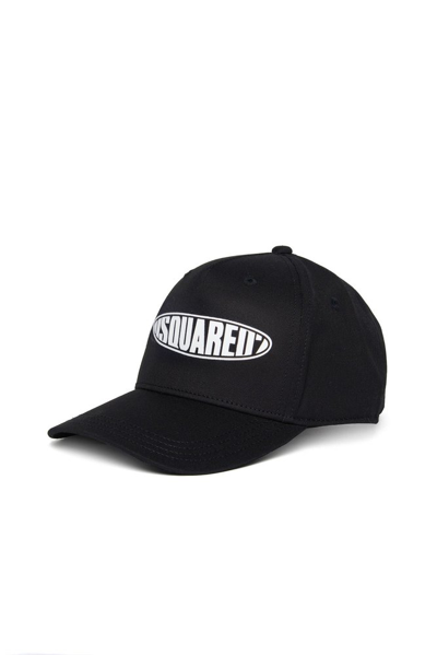 Shop Dsquared2 Kids Logo Printed Baseball Cap In Black