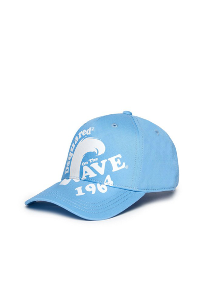 Shop Dsquared2 Kids Logo Printed Baseball Cap In Blue