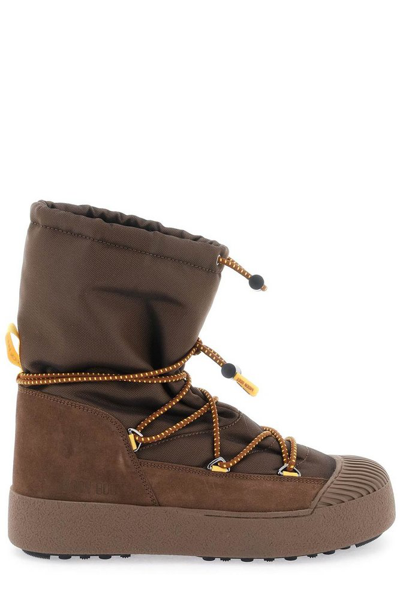 Shop Moon Boot Mtrack Polar Panelled Boots In Brown