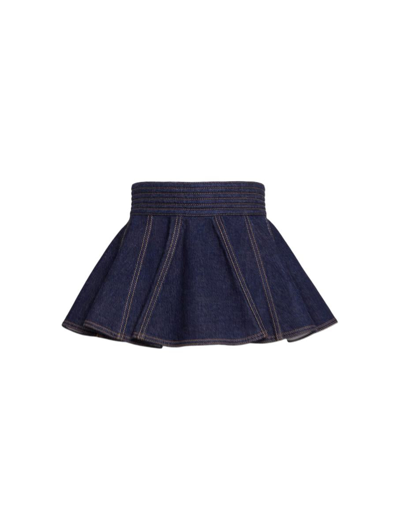 Shop Alaïa Mini Skirts In Blue
