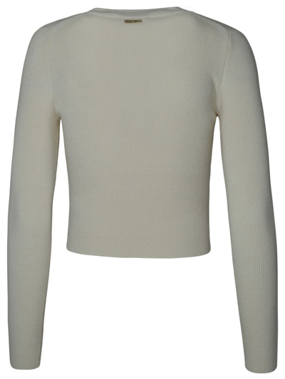 Shop Michael Michael Kors Michael Kors Cream Wool Sweater In Avorio