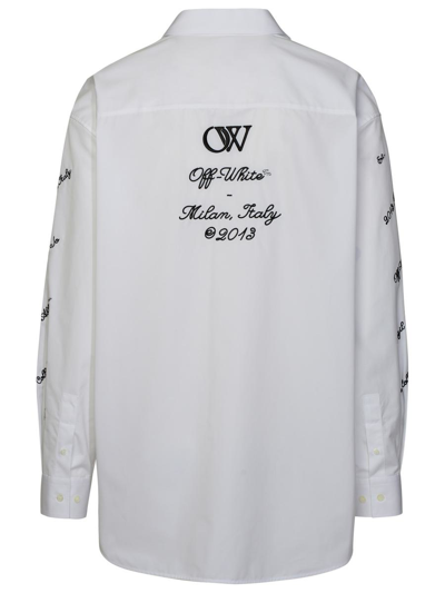 Shop Off-white 'logo 23' White Cotton Shirt