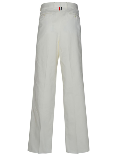 Shop Thom Browne Tailored Trousers In White
