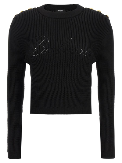 Shop Balmain '' Sweater In Black