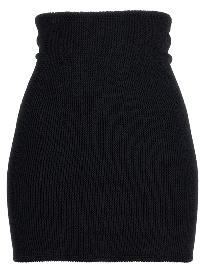 Shop Hunza G 'mini' Skirt In Black