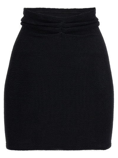 Shop Hunza G 'mini' Skirt In Black