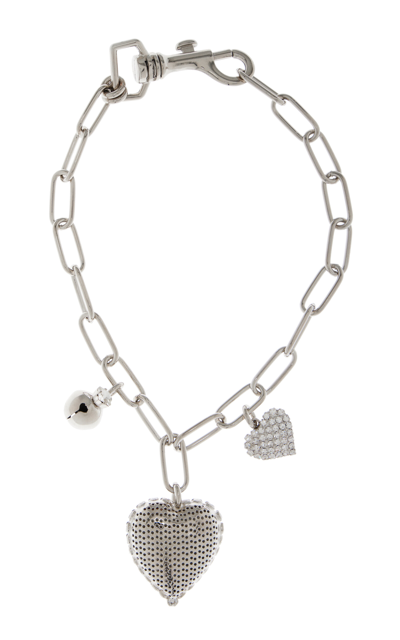 Shop Alessandra Rich Silver-tone Chain Necklace