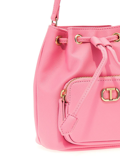 Shop Twinset 'portatutto' Bucket Bag In Pink