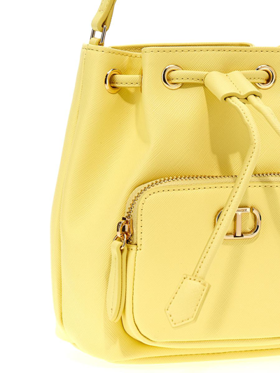 Shop Twinset 'portatutto' Bucket Bag In Yellow