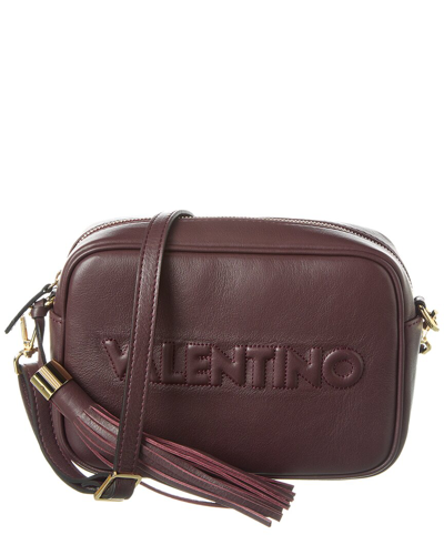 Shop Valentino By Mario Valentino Mia Embossed Leather Crossbody In Purple