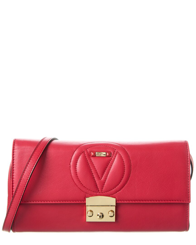 Shop Valentino By Mario Valentino Cocotte Signature Leather Shoulder Bag In Red