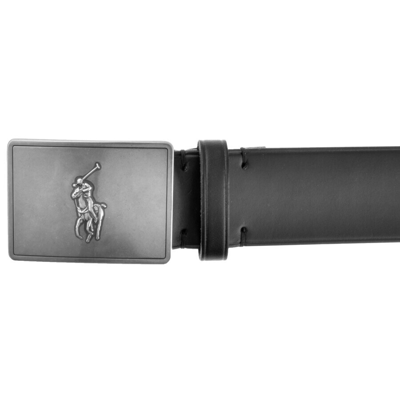 Shop Ralph Lauren Plaque Casual Belt Black