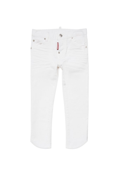 Shop Dsquared2 Kids Cool Girl Logo Printed Jeans In White