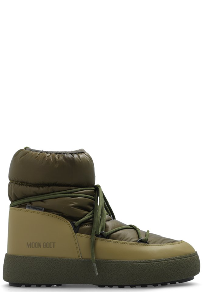 Shop Moon Boot Mtrack Low Padded Boots In Green