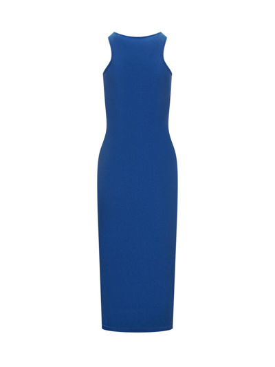 Shop Coperni Long Dress In Blue