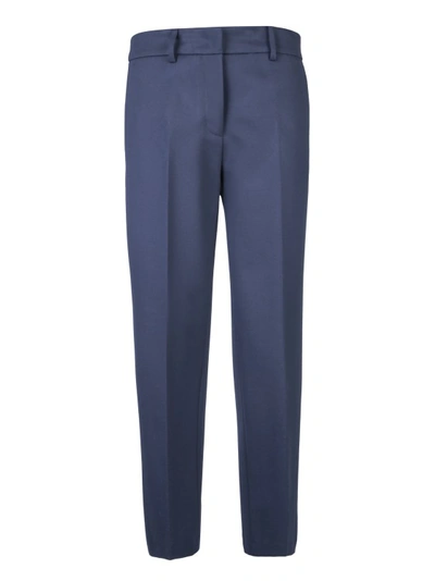 Shop Blanca Vita Viscose-blend Trousers In Blue