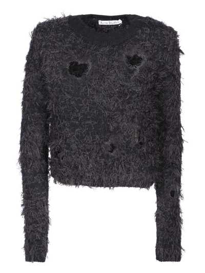 Shop Acne Studios Wool-blend Sweater In Black