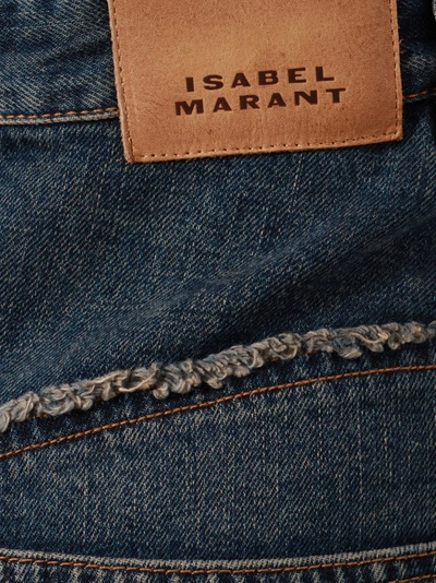 Shop Isabel Marant Cotton Jeans With Back Logo Patch In Black
