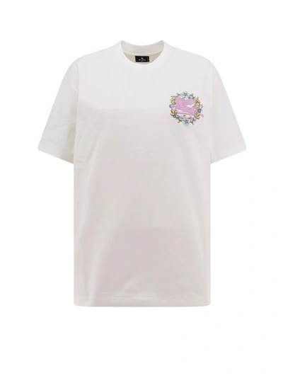 Shop Etro Oversize Cotton T-shirt In White
