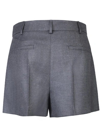 Shop Blanca Vita Stretch Fabric Shorts In Grey