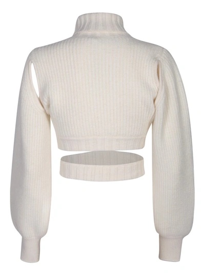 Shop Andreädamo Cut-out Details Sweater In White