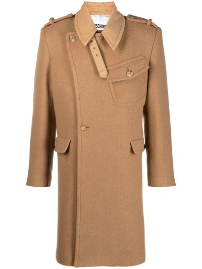 Shop Moschino Coats In Beige