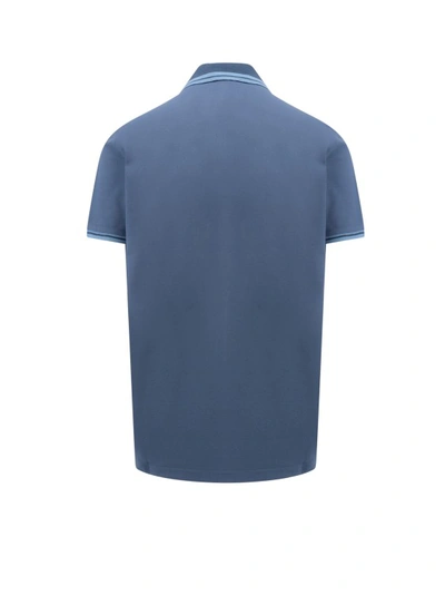 Shop Etro Cotton Polo Shirt With Pegaso Embroidery In Green