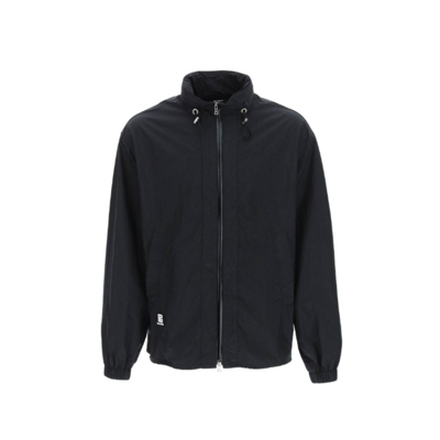 Shop Balmain Nylon Logo Jacket In Black