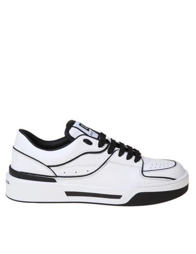 Shop Dolce & Gabbana Black And White Nappa Sneakers