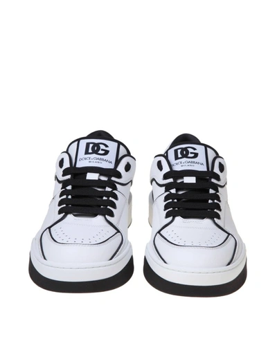Shop Dolce & Gabbana Black And White Nappa Sneakers