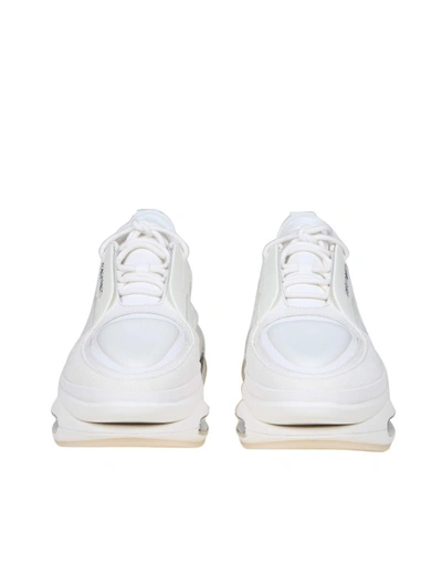 Shop Balmain B-bold Sneakers In White Leather And Suede